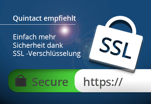 Sicherheit für Ihre WebSite - Quintact verschlüsselt Ihre Daten